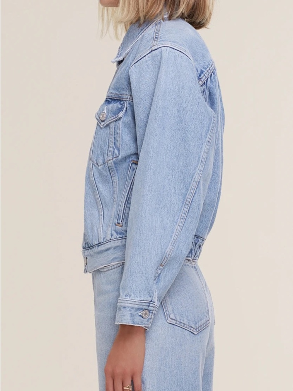 Agolde Blanca Oversized Denim Jacket - Picture 3 of 15
